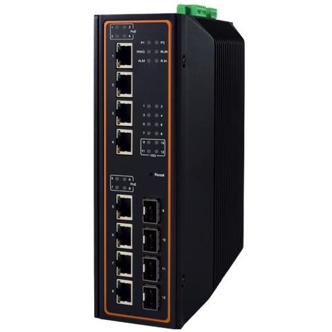 EHG7512 - 12 Port Gigabit PoE Switch, Traffic Control Certified