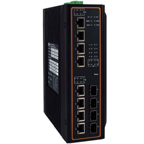 EHG7512 - 12 Port Gigabit PoE Switch, Traffic Control Certified