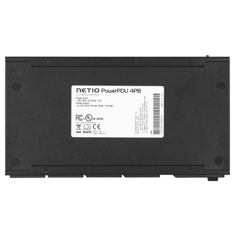 NETIO PowerPDU 4PB back photo showing label