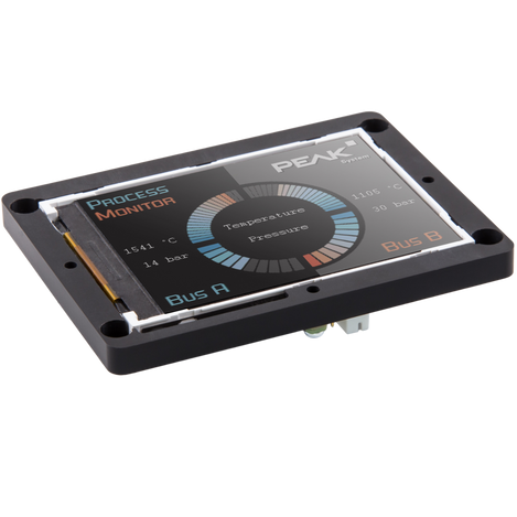 PCAN-MiniDisplay is an interface used for recording and visualizing CAN data. Shown without a case option.