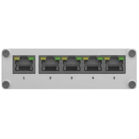 TSW110 side view of 5 Eithernet ports.
