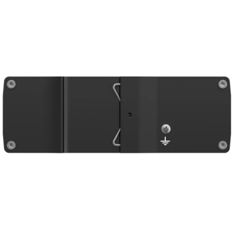 Other side view had grounding screw and integrated DIN rail mount.