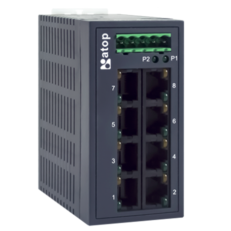 ATOP EH2008 - Fast Ethernet Industrial 8-port 10/100 Unmanaged Switch