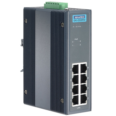 8 Port Industrial PoE Switch Side