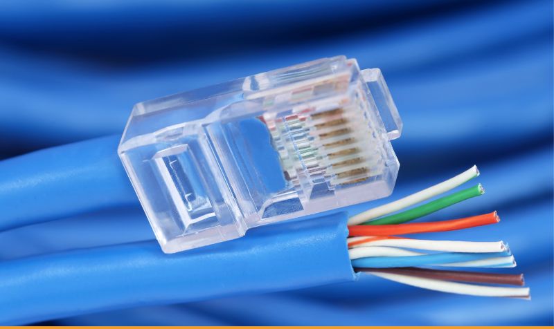 ethernet connector and wires