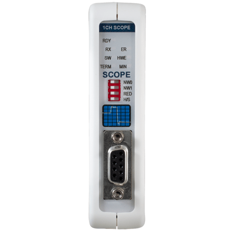 ComBricks 1 Channel SCOPE Repeater Module front view, Anybus Diagnostics, MPN: 101-201210