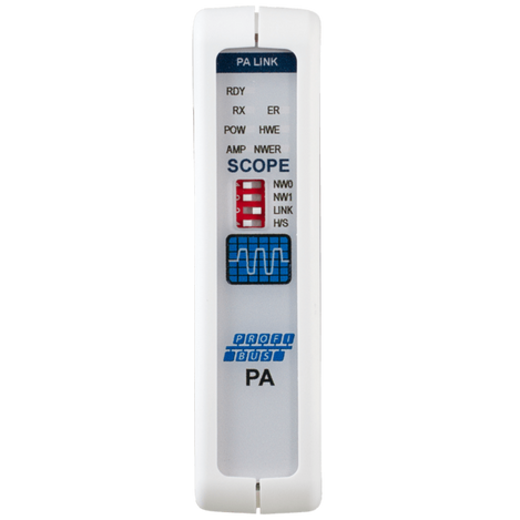 ComBricks PROFIBUS PA Coupler Module front view, Anybus Diagnostics, MPN: 101-201610