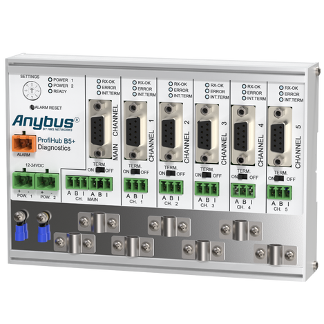 PROFIBUS Repeater & Hub with Redundancy - ProfiHub B5+R, ANnybus Diagnostics, MPN: 17020R