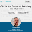CANopen Protocol Training course - Wed. June 14, 2024, 9:30am-2:00pm CT