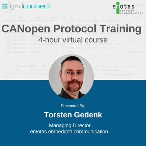 CANopen Protocol Training - 4-hour Virtual Training Course – Grid