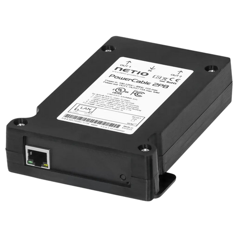 angled view with  label and RJ45 connector for the PowerCable 2PB