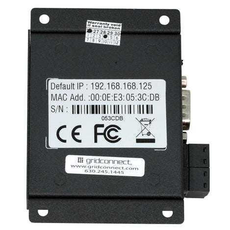 Bottom of the BF-430 module showing mounting holes, a white barcode label, and a gray connector on the side