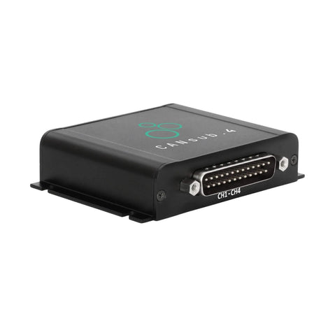 CANsub.4 uses one DB25 port for the four galvanically isolated CAN buses.