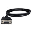 Black cable with a DB9 connector 