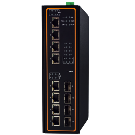 EHG7512 - 12 Port Gigabit PoE Switch, Traffic Control Certified