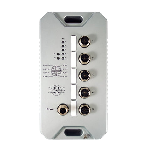 5 M12 port switch top view