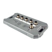 Gray electronic module with 5 M12  ports