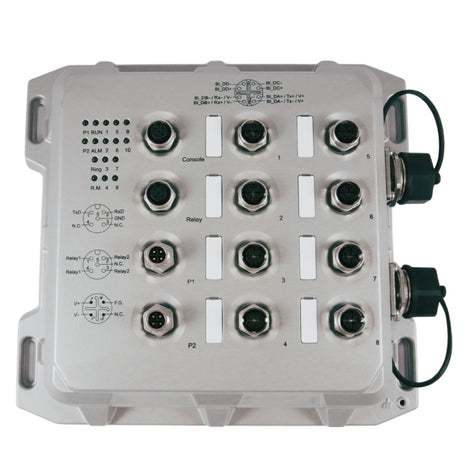 ATOP EMG8510 Industrial switch - IP67 10 port Managed Gbit 2SFP, M12, PoE, HV