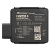 Front view of black electronic FMM230 device with  product information on the device