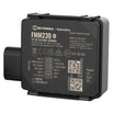 Black electronic FMM230 device with text,  QR code and pinout information on device