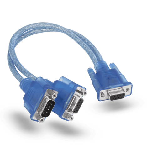 CAN Y-cable, 22cm length, connects CAN/CAN FD components. D-Sub 9 plug to socket/plug