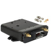Package contents: IP67 enclosure, IP67 end plate with PCB, 4 x M3 bolts, 4 x M3 lock nuts, 2 x M6 bolts, 2 x M6 lock nuts, 4 x M6 washers, 2 x IP67 SMA adapter cables (fastened to end plate)