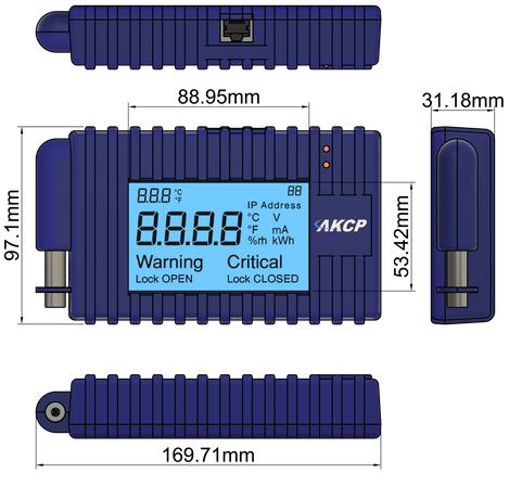 Temp/Humidity Sensor with Programmable LCD Display