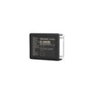 Black rectangle electronic device with brand and model number