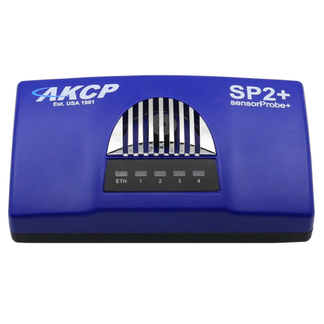 Top view of the SP2+ showing the Ethernet and port status