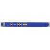 Front view of the AKCP blue 8 port sensor expansion unit with RJ-45 intelligent sensor ports  for securityProbes 5E.