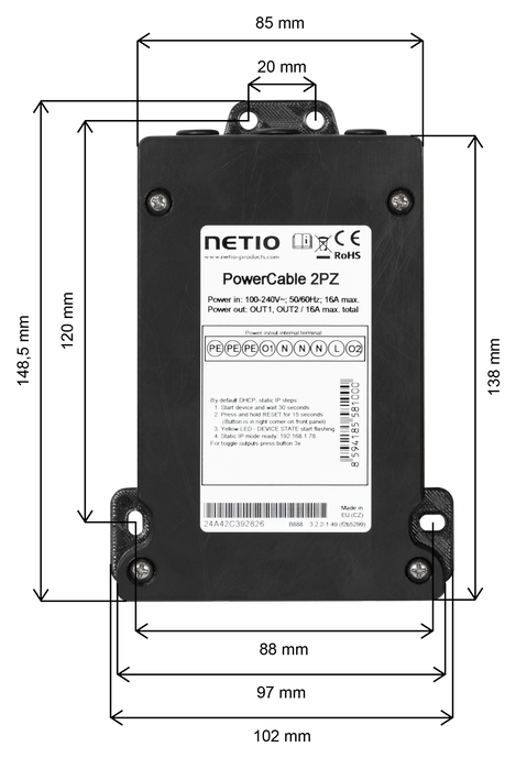 NETIO PowerCable Flat Power Distribution Unit