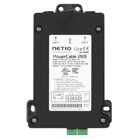 PowerCable 2KB showing device label and terminal block connector.