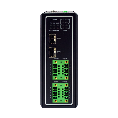 MB5904D-G - 4-Port Industrial Modbus Serial Gigabit Fiber Modbus TCP Gateway