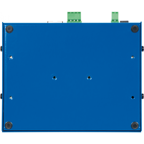 Bottom view of the Perseus Energy 240. Can see the terminal block connectors attached to the side of the unit.