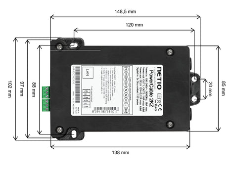 NETIO PowerCable Flat Power Distribution Unit