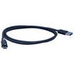 black USB-A to USB-C locking cable with lock on USB-C side