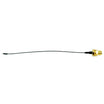 Interface cable 120mm one end W.FL equivalent MHFIII with heat shrink tubing, the other end SMA female R/P straight connector.