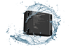 Black electronic TAT141 device with water splashes around it 