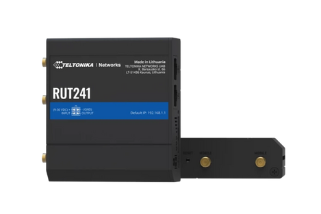 Equipped with 4G LTE, Wi-Fi, and two Ethernet ports, RUT241 offers unstoppable connection continuity with automatic WAN failover.