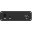 Back view of the  RUT301 shows power socket, reset button, and USB port.