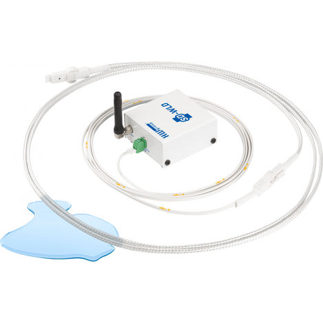 Sample of SD-WLD with connection cable and sensing cable. Water has  come in contact with the sensing cable.