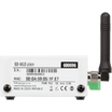 Side view of product label with S.N. MAC address, certification, Made in Czech Republic