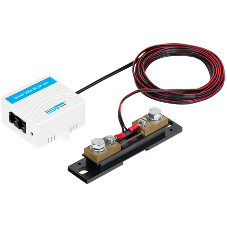 HWg 100A DC Current probe 1W-UNI photo shows shunt, converter, and cable