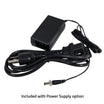 Photo of black Power Supply cable provided with the Power Supply option