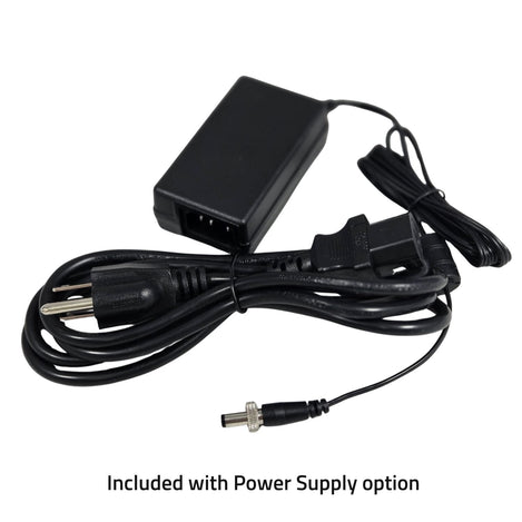 Photo of black Power Supply cable provided with the Power Supply option