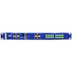 SPX+ network switch module with spx8-x20 with multiple RJ45 ports and green terminal blocks
