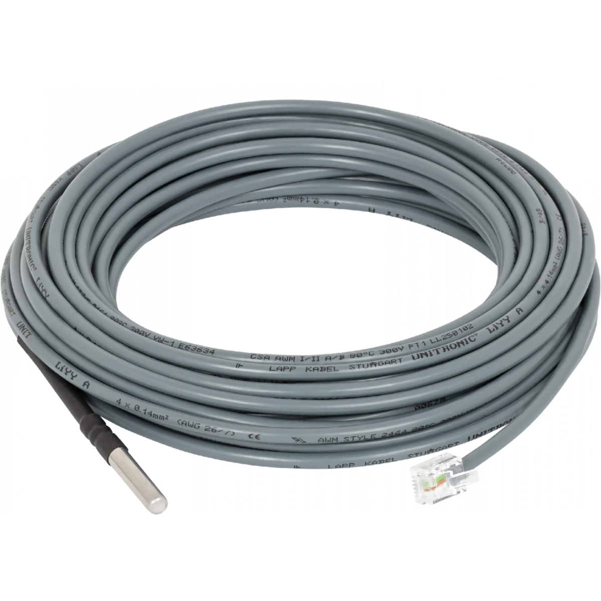 Temp-1Wire Temperature Sensor - IP67, 1M, 3M, 10M - 10 Meters