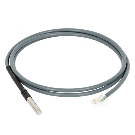 1 meter Temp-1Wire IP67 temperature sensor cable with stainless steel cover and a Rj11 plug.
