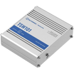 TSW101 angled photo  shows Teltonika logo, made in Lithuania, power pinout diagram.