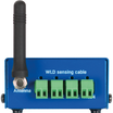 Side view of WLD2 PoE showing   antenna and 4  phoenix connectors for WLD sensing cables.